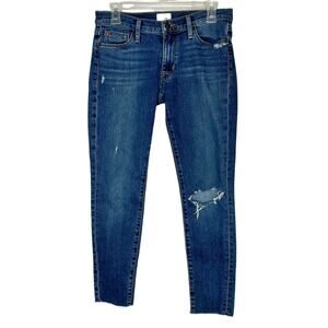 HUDSON Women's Size 27 Lightweight KRISTA Ankle Super Skinny w/ Raw Hem Jeans